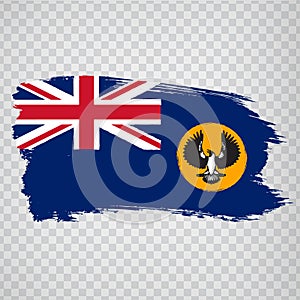 Flag of  South Australia brush strokes. FlagÃÂ State of South Australia on transparent background photo